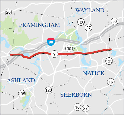 FRAMINGHAM-NATICK RESURFACING AND RELATED WORK ON ROUTE 9
